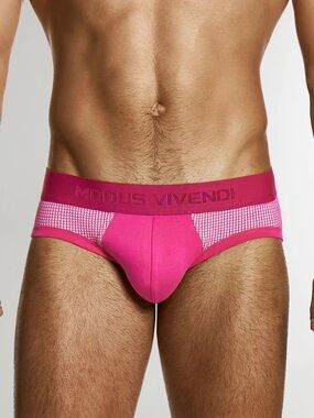 Modus Vivendi MODUS VIVENDI PIED DE COQ CLASSIC BRIEF Men's Houndstooth